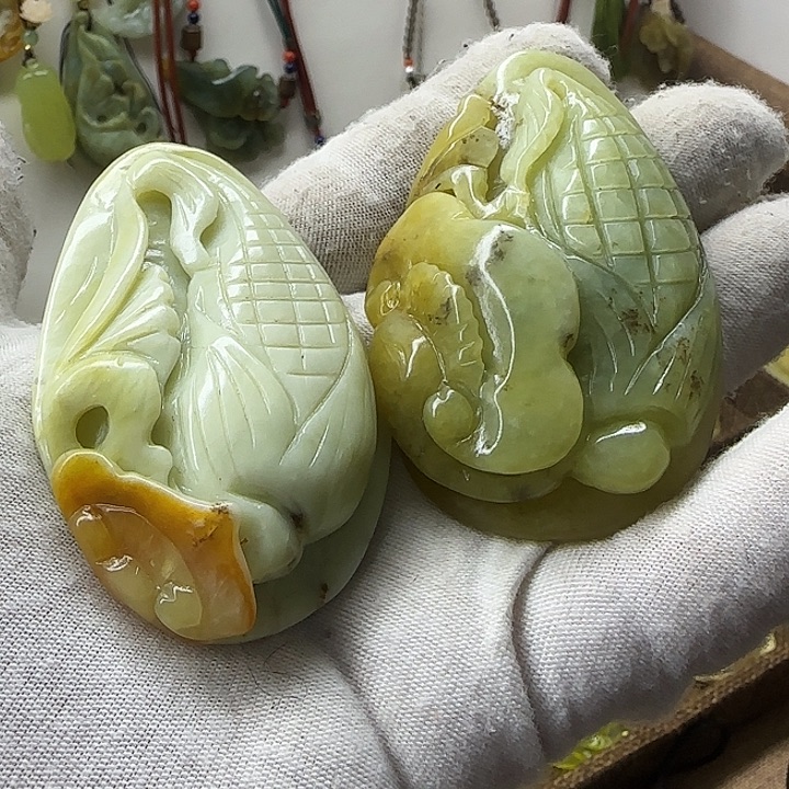 岫玉合金颈饰123456