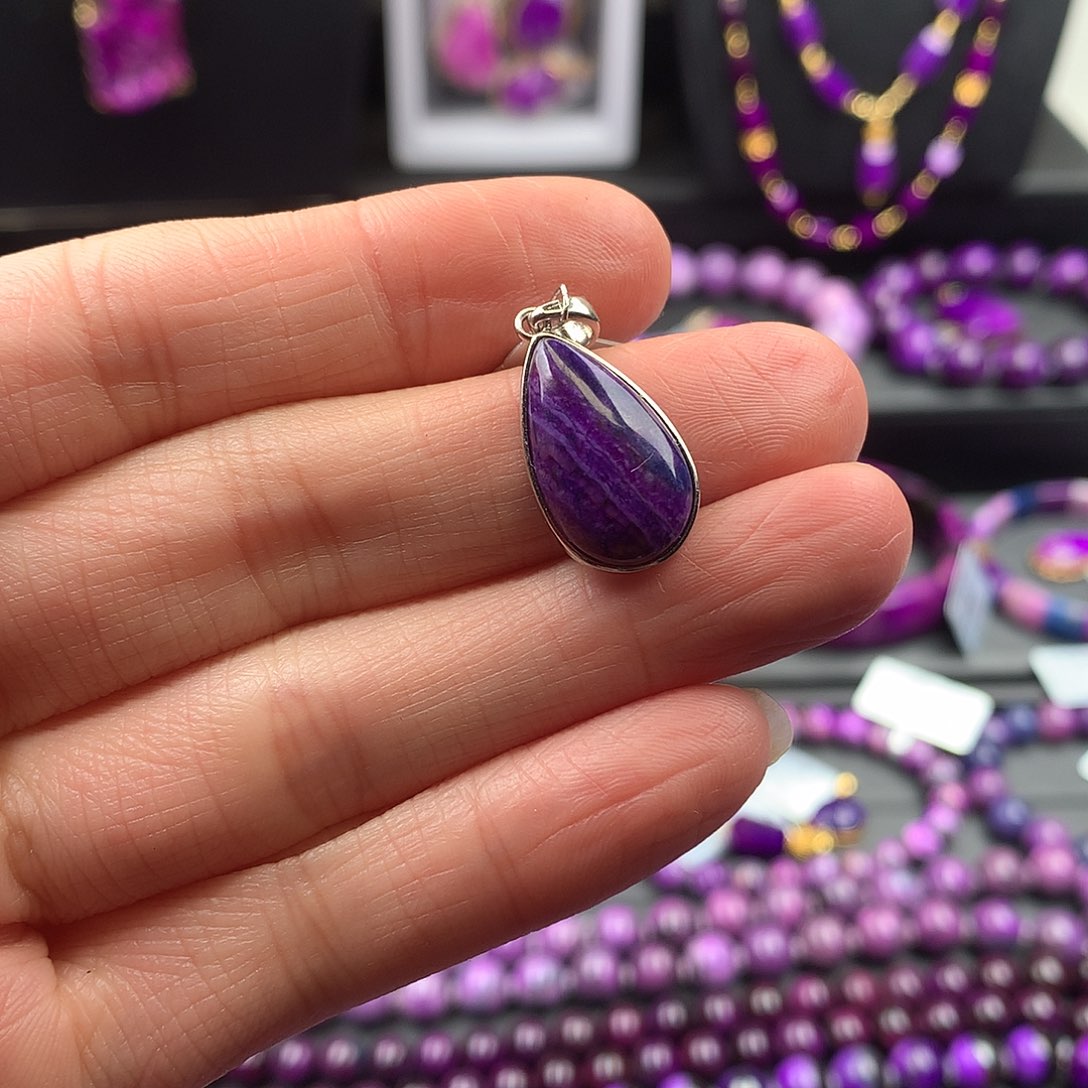 苏纪石（舒俱来）吊坠银S925镶嵌秦*心