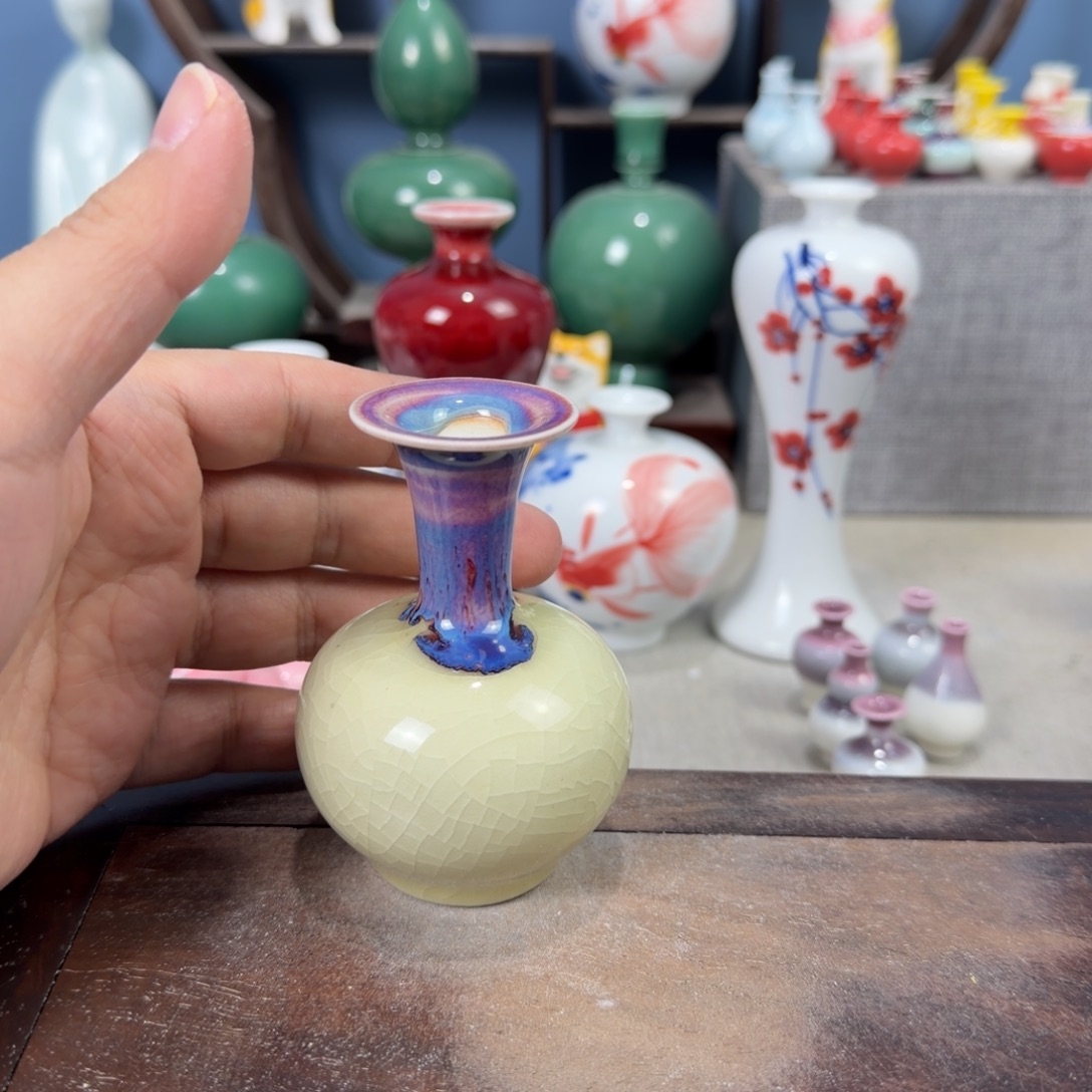 陶瓷手工小花器摆件