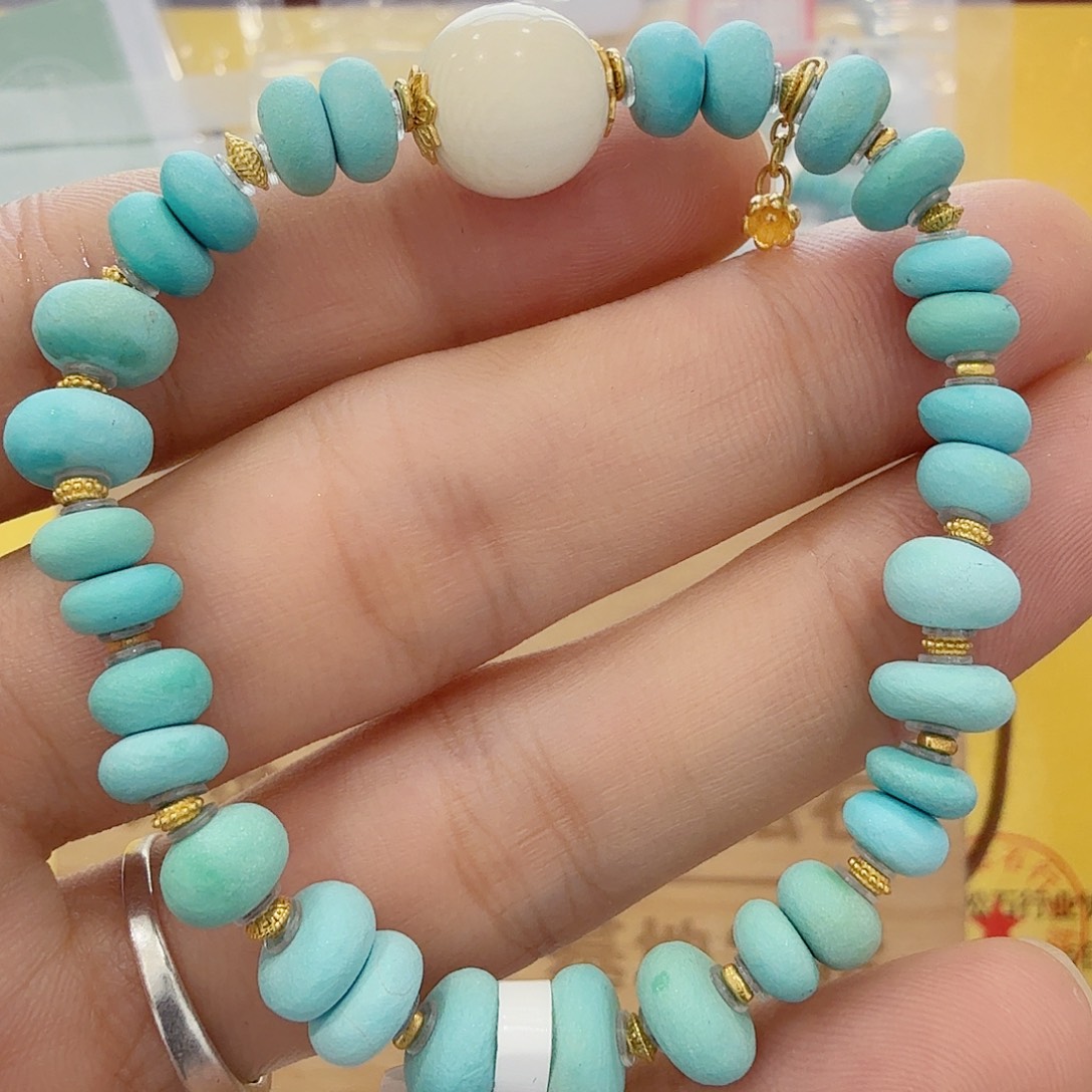 绿松石18K金镶嵌配饰