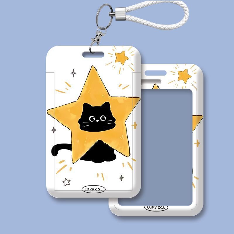 小众ins星星猫狗饭卡身份证保护套公交卡地铁卡收纳卡夹 卡套证件