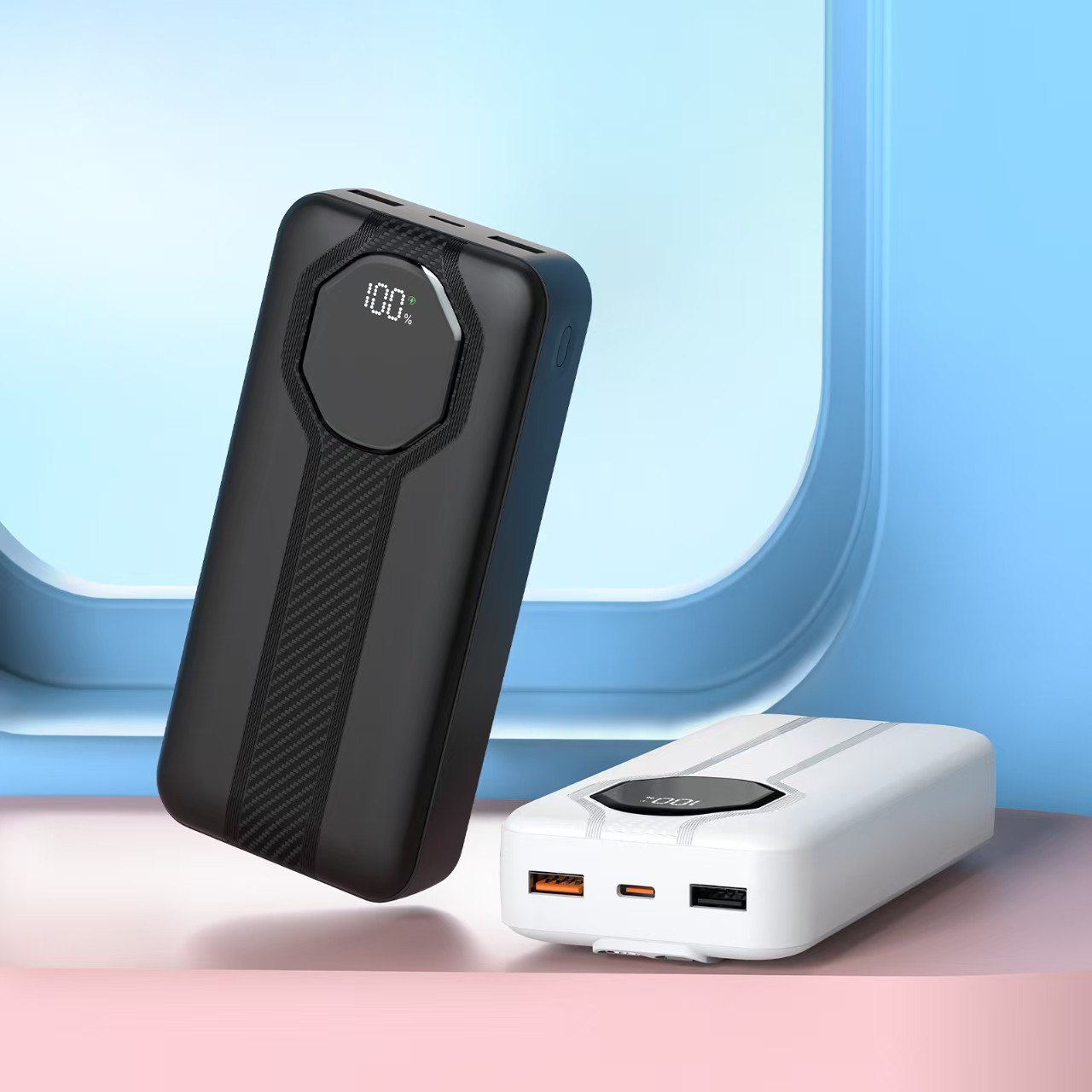 能上飞机火车2万快充充电宝自带2线通用便携