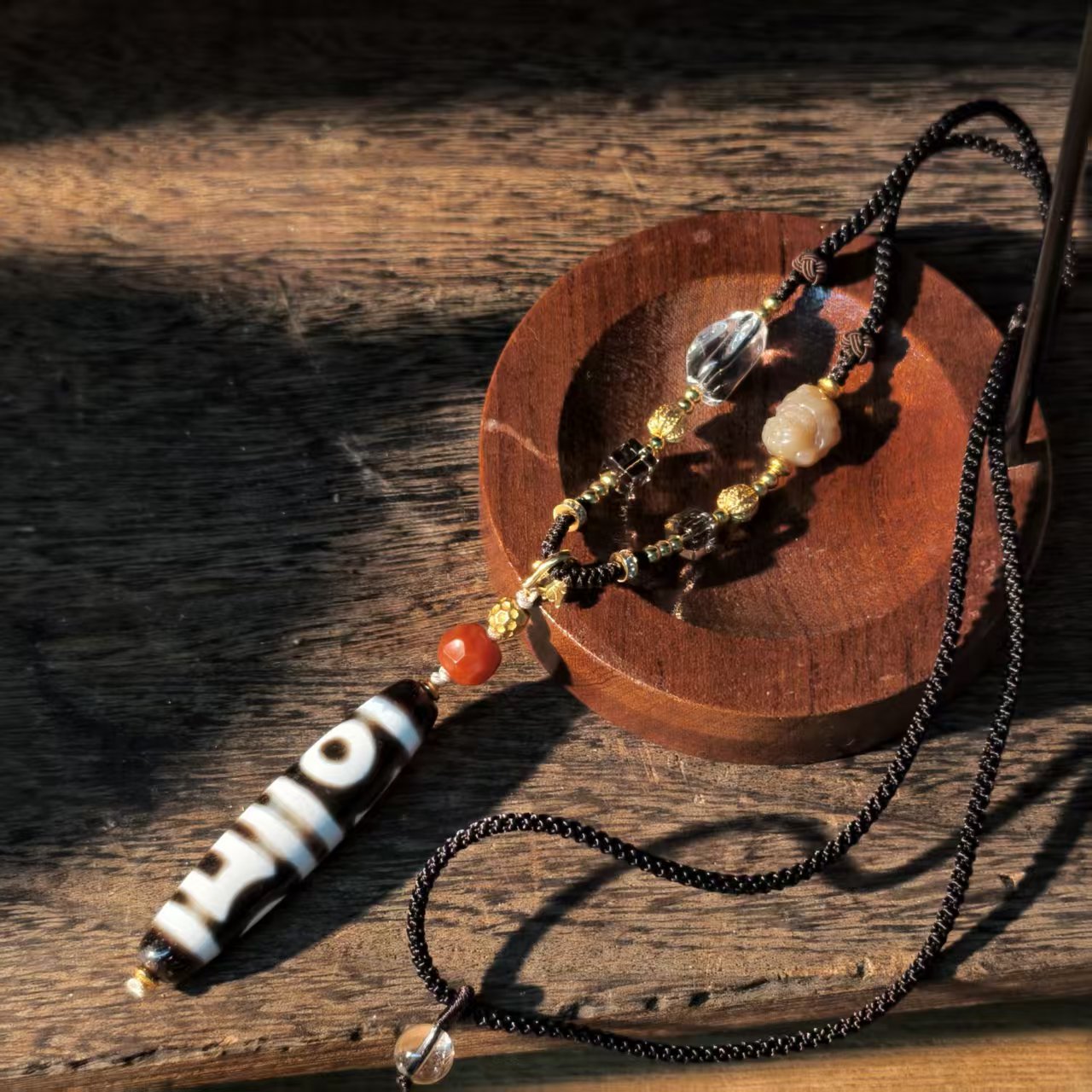 两米/多宝颈饰天地造型MN-JS720（多样性发一，配珠颜色随机发）