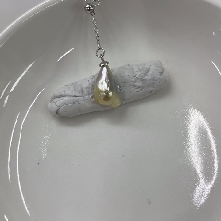 海水珍珠银S925镶嵌颈饰