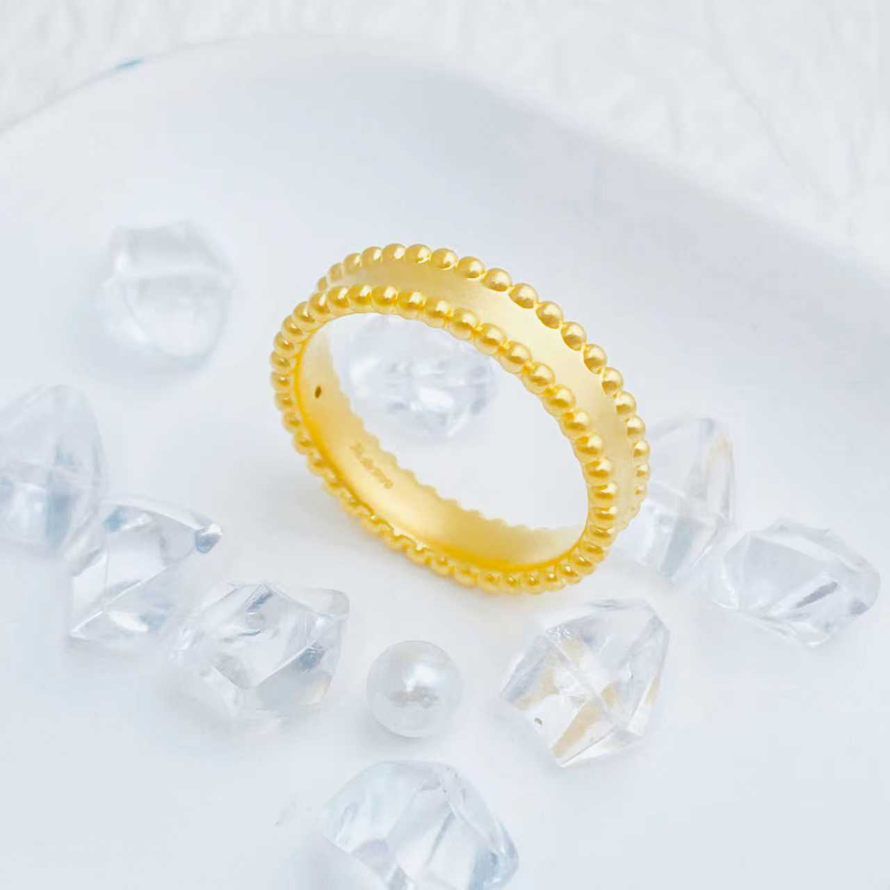 足金999 古法露珠边戒指 1.02 17圈口