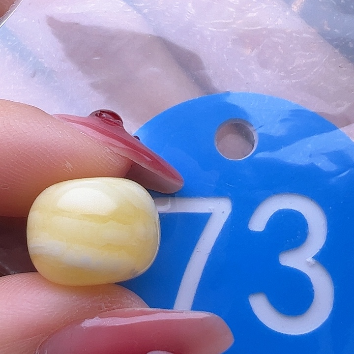 蜜蜡裸石未镶嵌微瑕 13mm 虎皮 老型