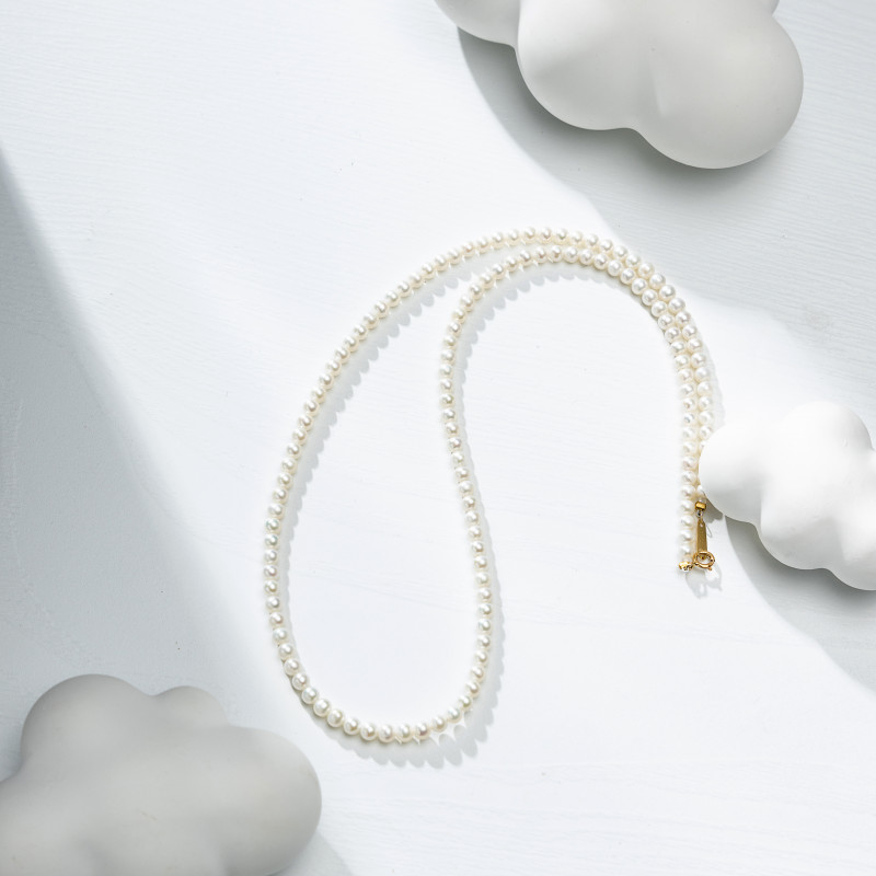 淡水珍珠项链-18K金-约卡3mm-XT118-BK|BZZ2