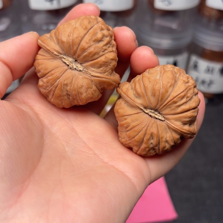 桃核吊坠45南瓜墩凹底