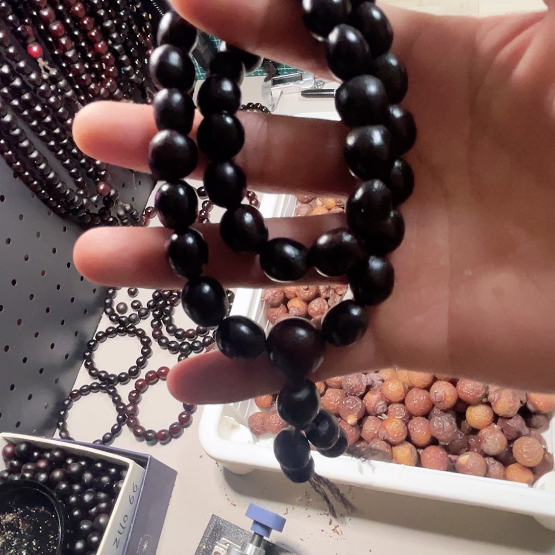 木福利款 36粒手持 双圈 暗红色