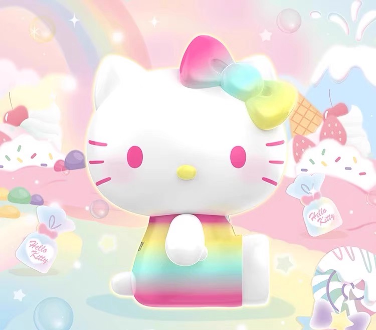 【代拆】Hello Kitty夏日彩虹糖系列公仔萌粒盲袋小摆件