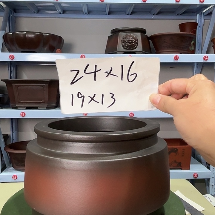 紫砂花盆高温复古