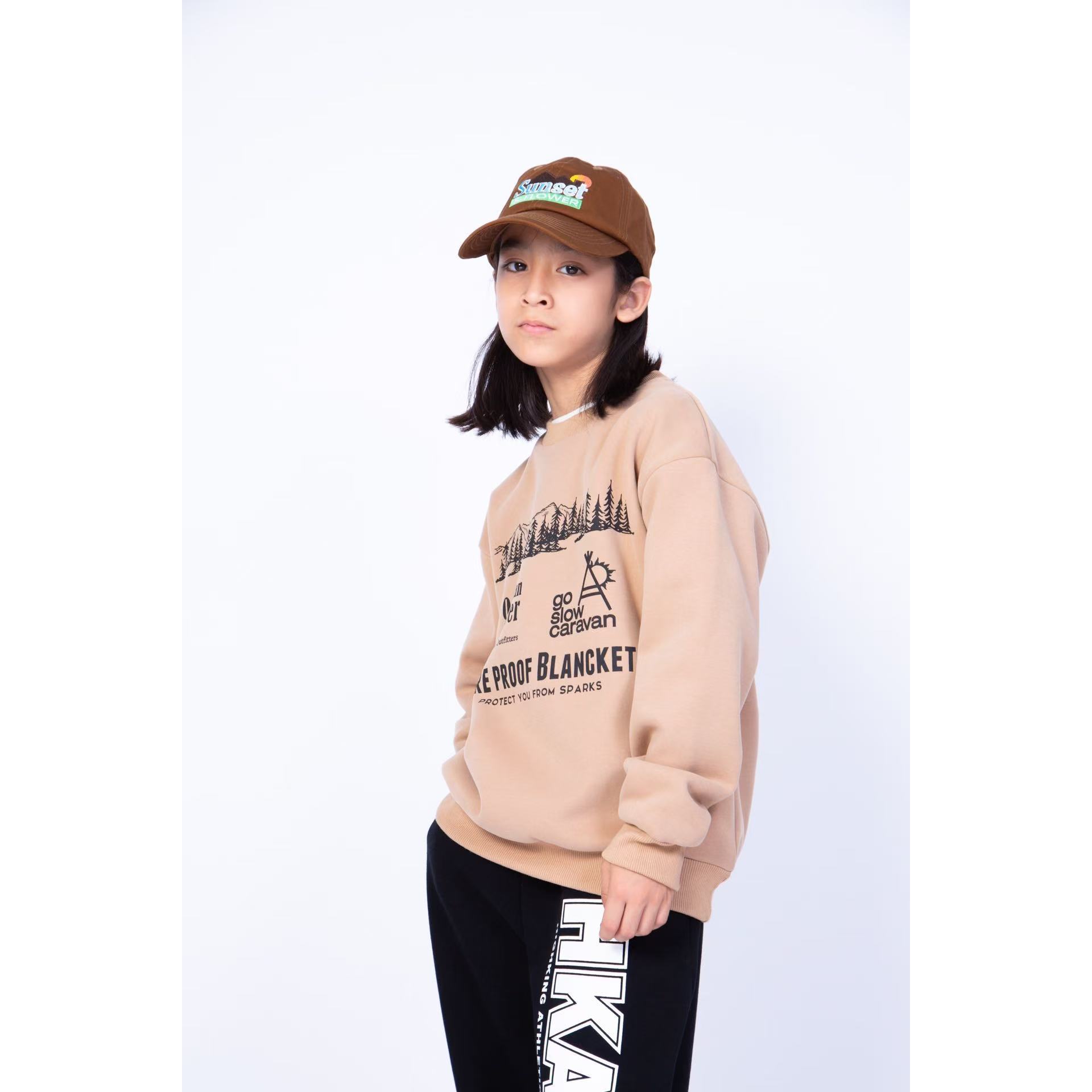 *7064【小树林】时尚休闲百搭冬季儿童加绒卫衣