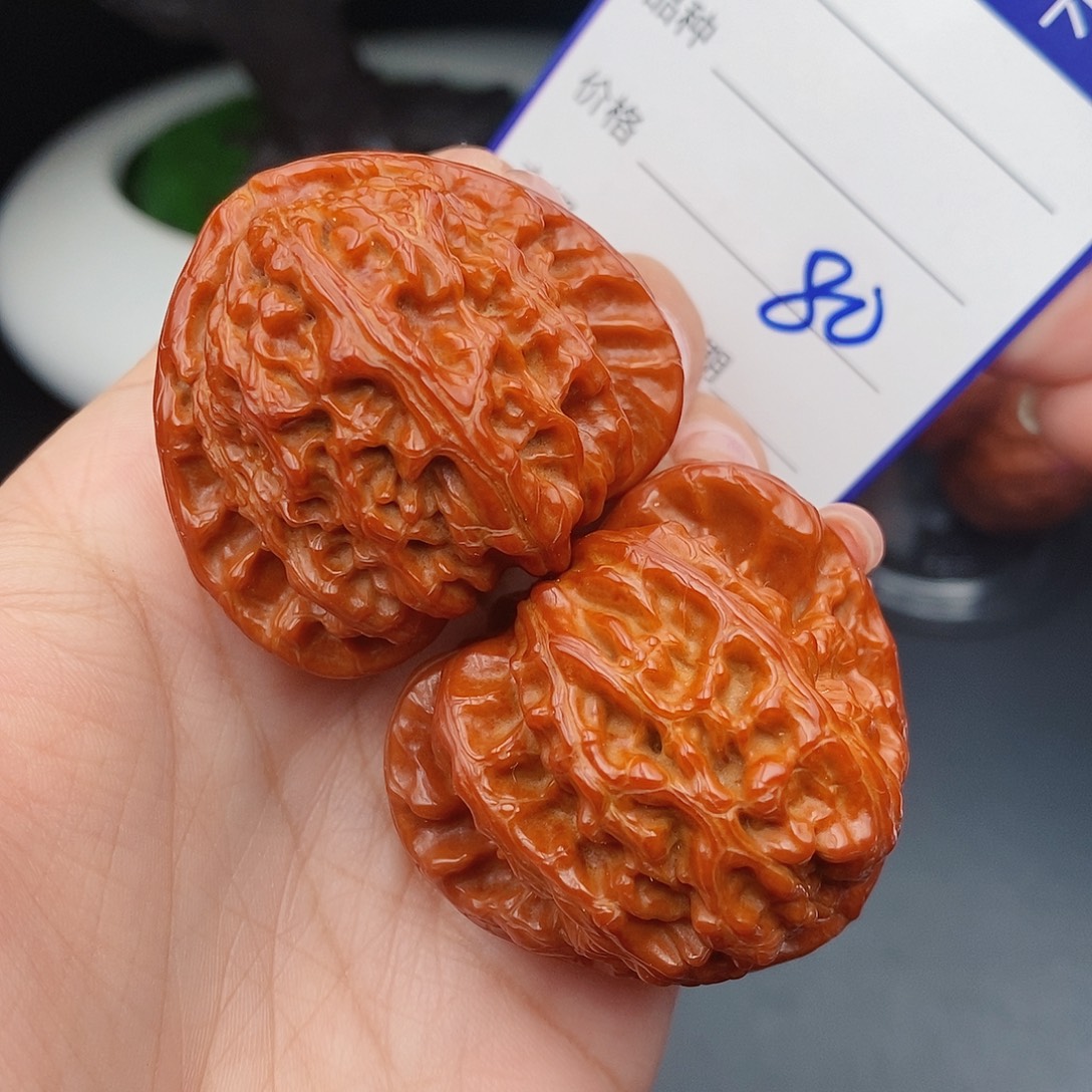 把件文玩核桃42三角白80