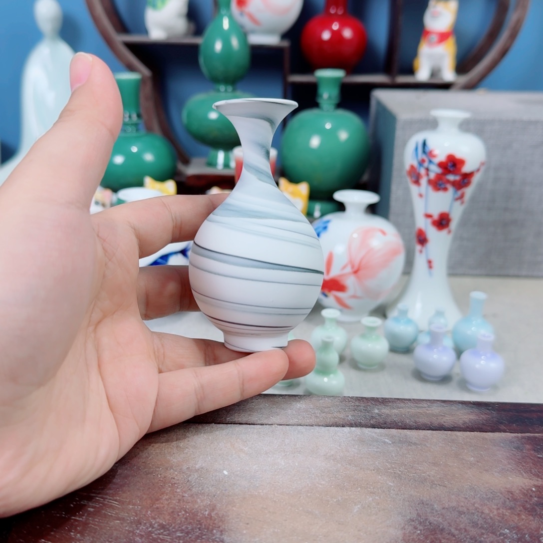 陶瓷手工小花器摆件