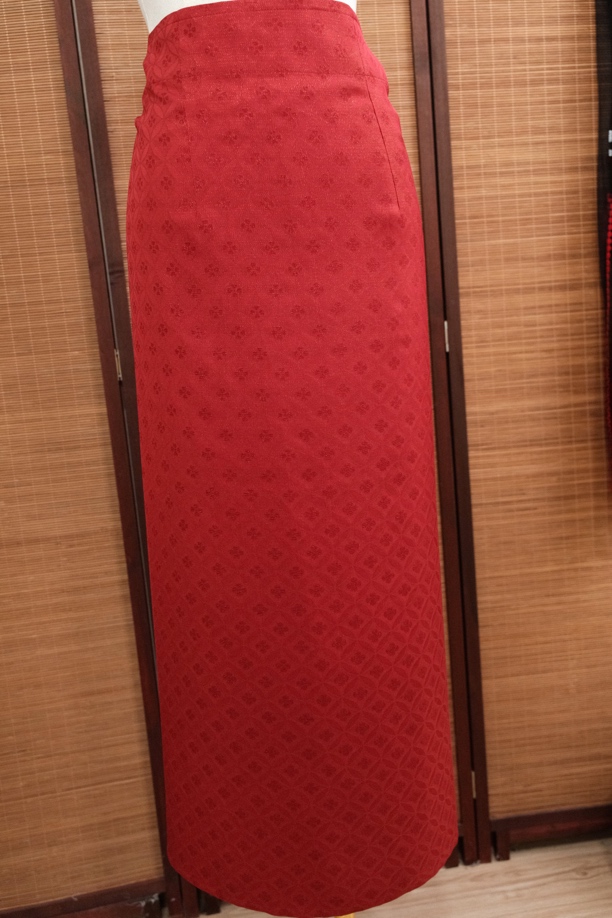 【望月】高定重工系列苏州手工罗三经绞罗一片裙新中式显瘦裹裙