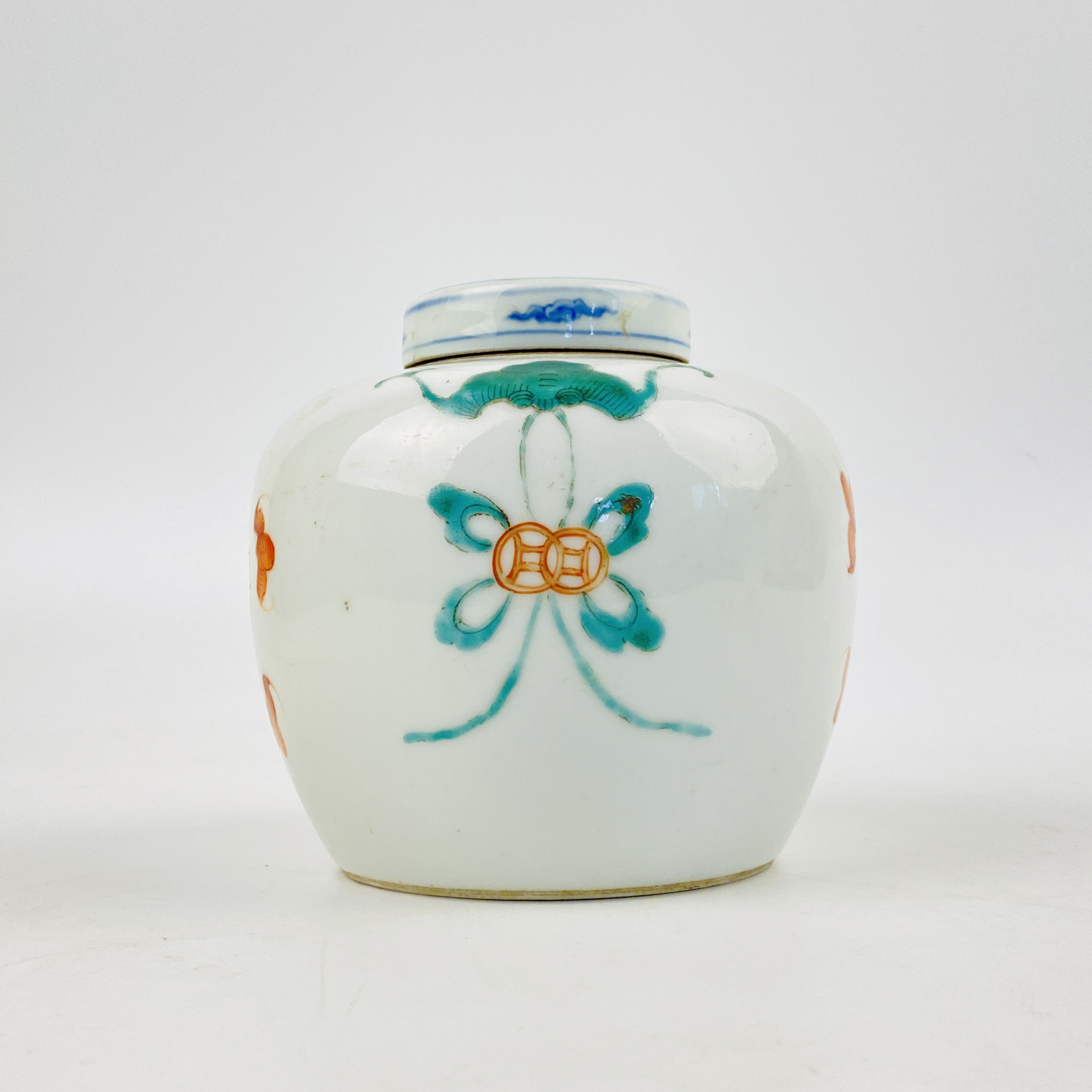 清晚期粉彩五福捧寿纹罐【古董拍卖】Y224Y21204072