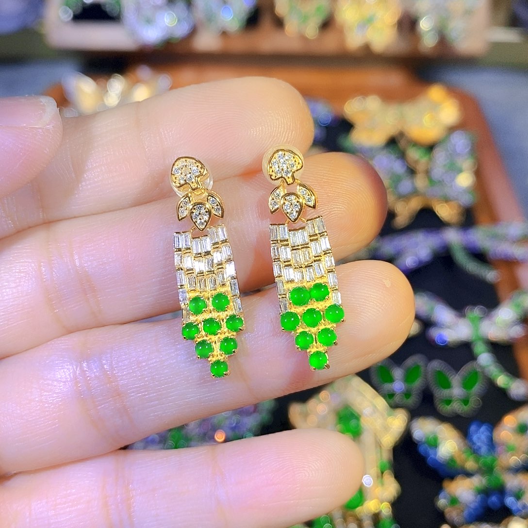 吊坠(不含链)银S925镶嵌翡翠