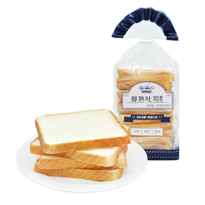 桃李 醇熟吐司面包 800g（200*4）