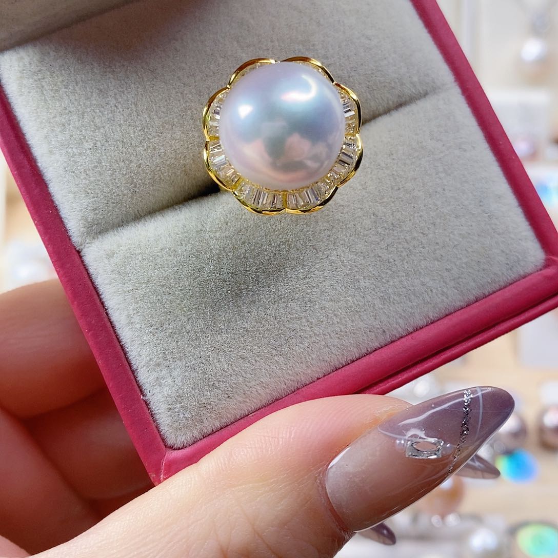 淡水珍珠戒指银S925镶嵌薛*夕