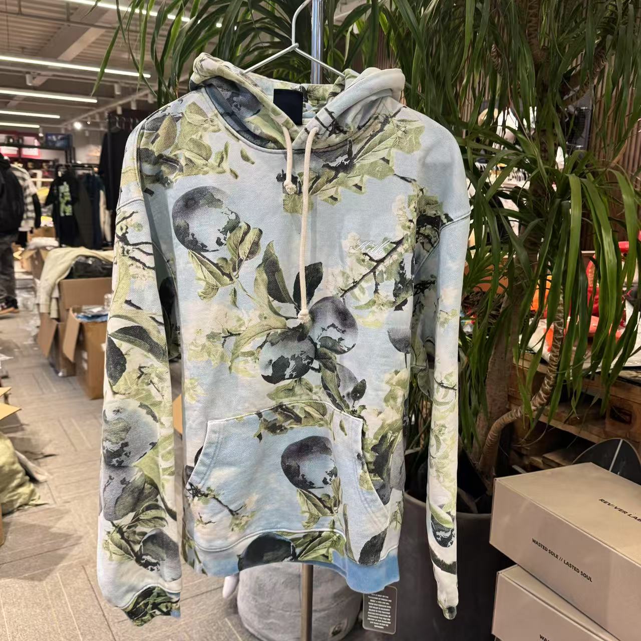 【潮流光头强】K2 满印油画杏花连帽卫衣  ki15wy