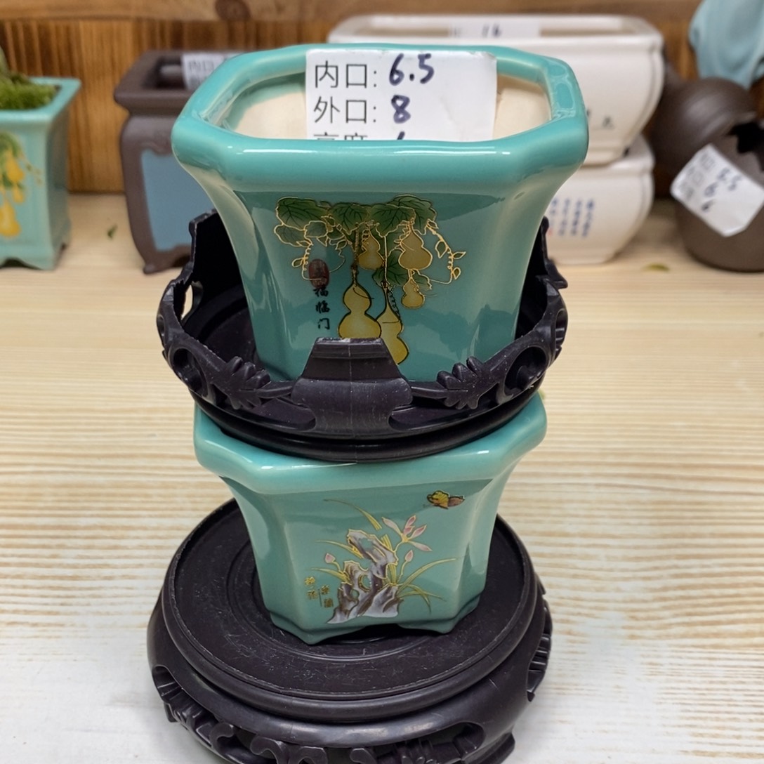 紫砂陶瓷花盆浮力