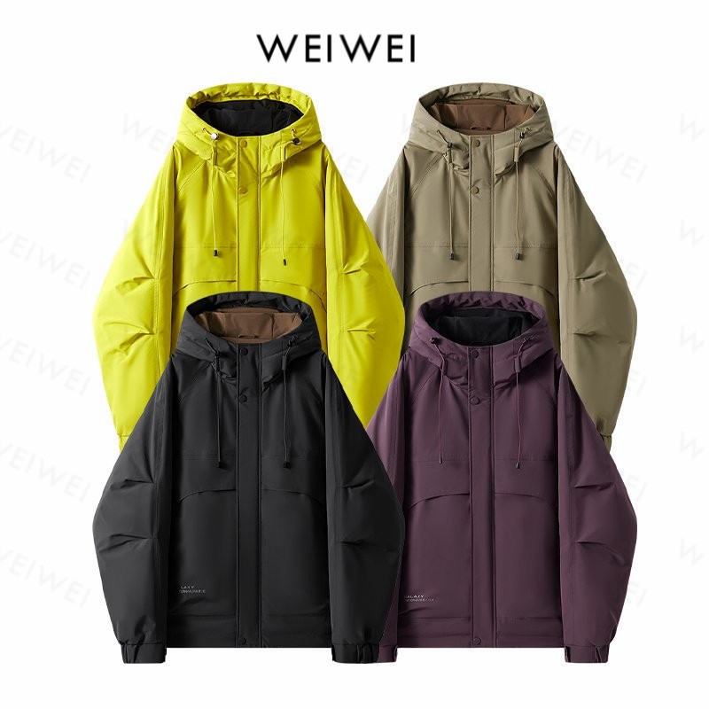 情侣连帽秋冬工装夹克风衣工装棉服防风运动户外保暖潮男棉服外套