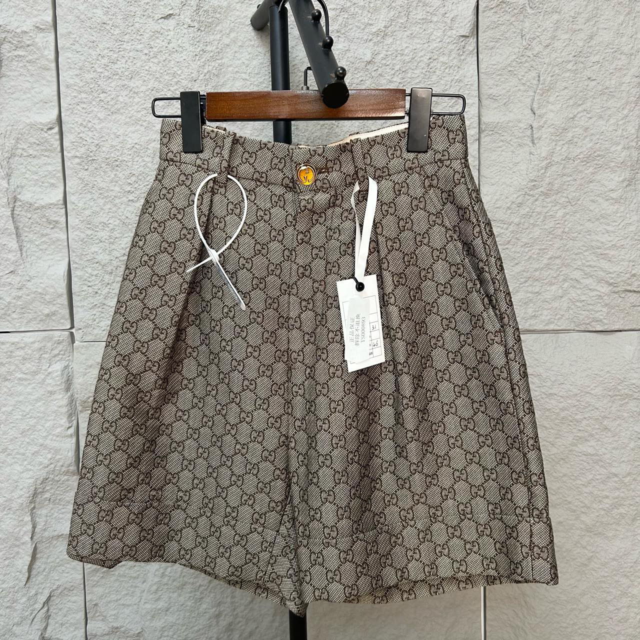 99新 GUCCI/古驰 双G满印短裤 36码 ys000893