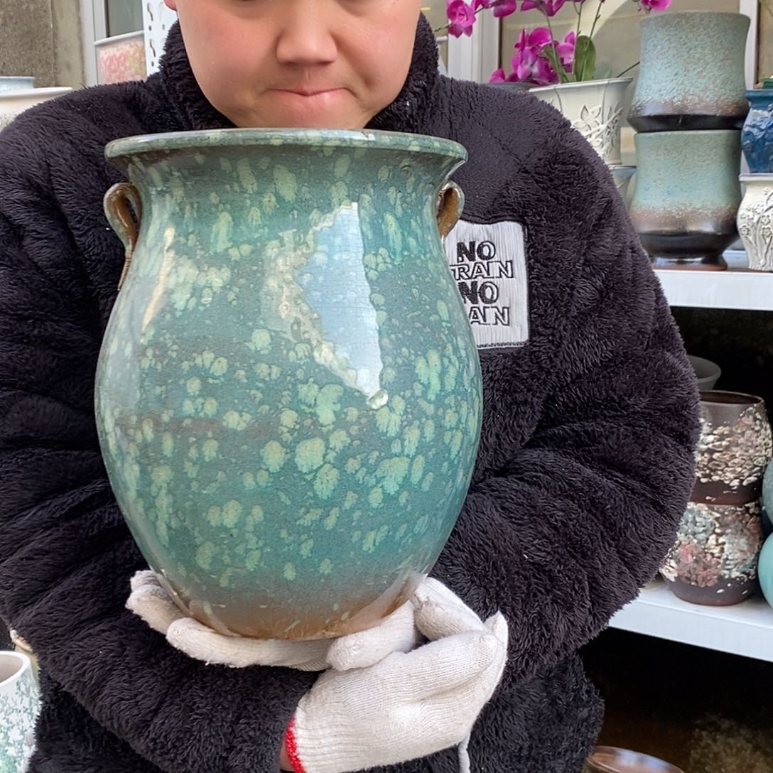 紫砂花盆口21高27处理