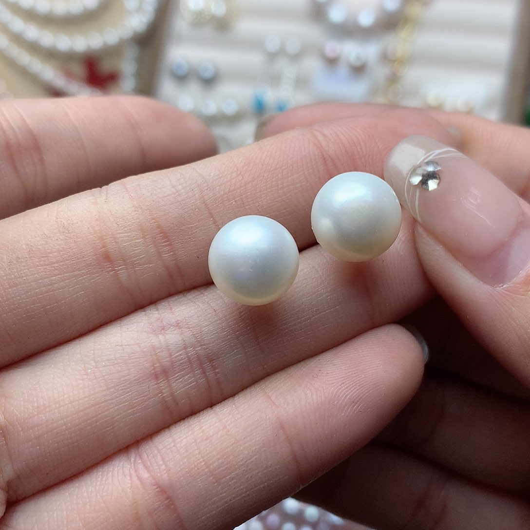 淡水珍珠10-11未镶嵌d137耳环