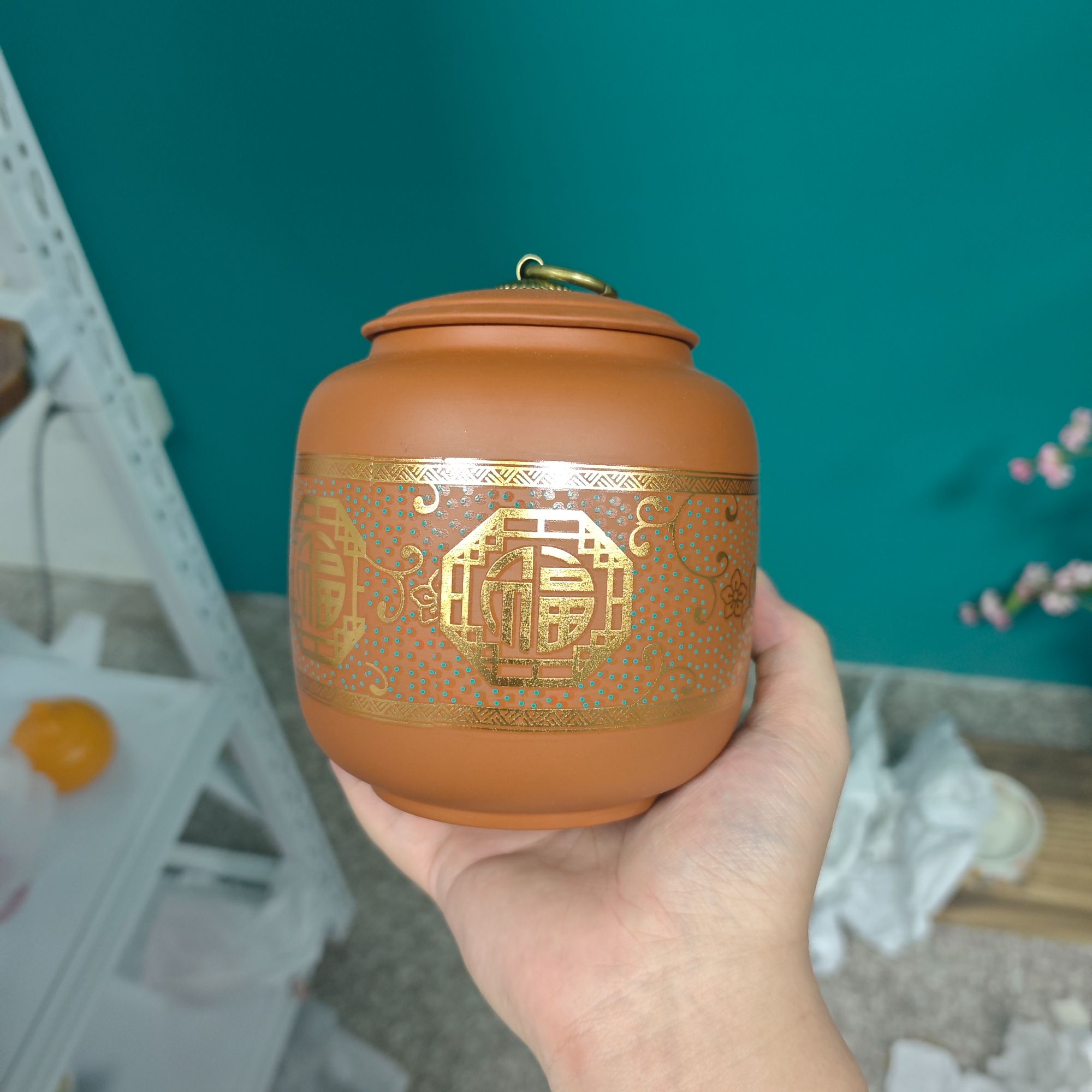闪购 大号紫砂茶叶罐