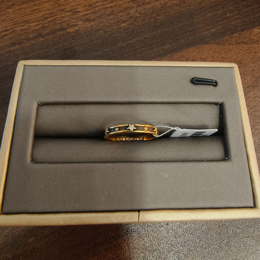 【liveup戒指】星星造型复古黄金5D电黑工艺戒指514