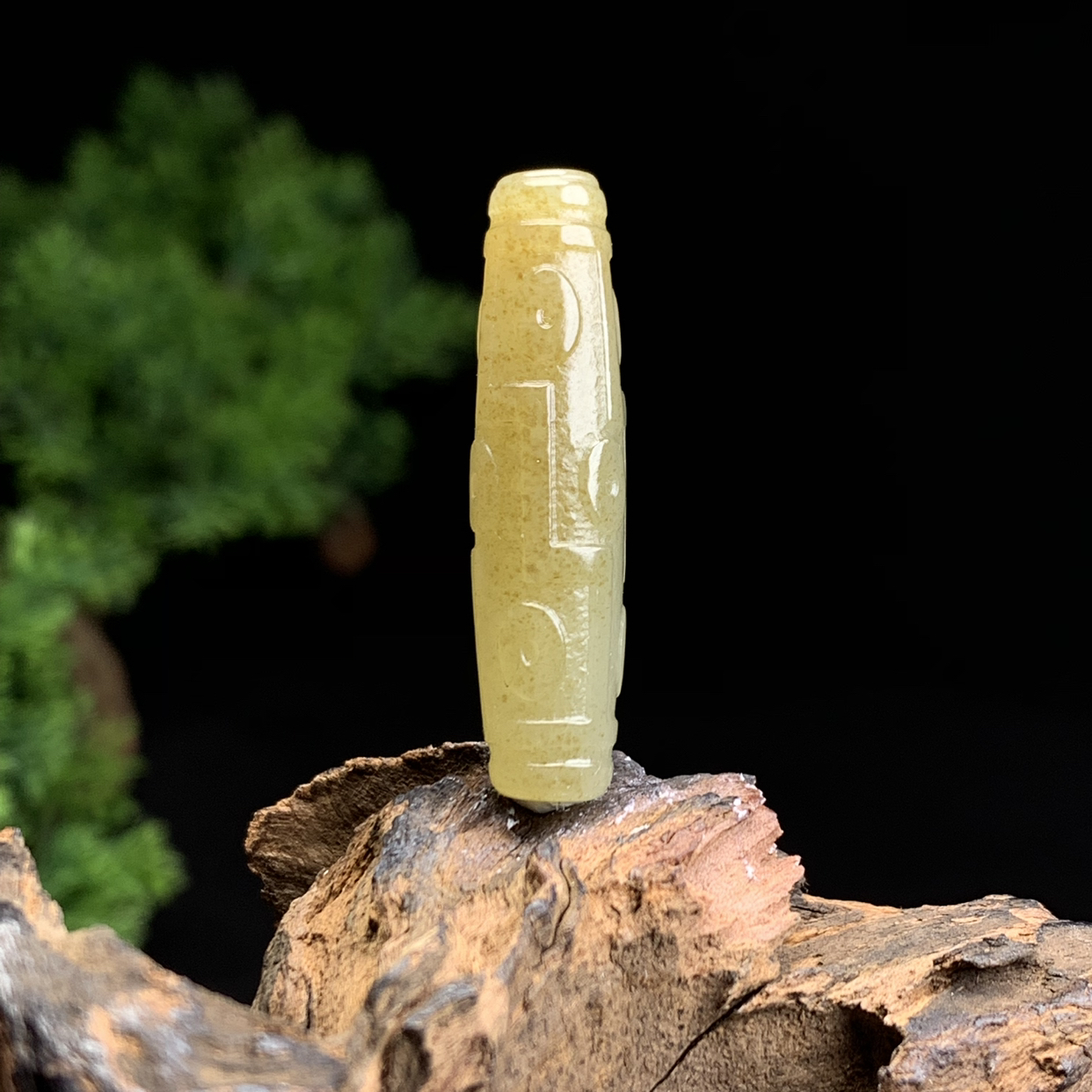 天然新疆和田玉桶珠吊坠尺寸38*18重量7克