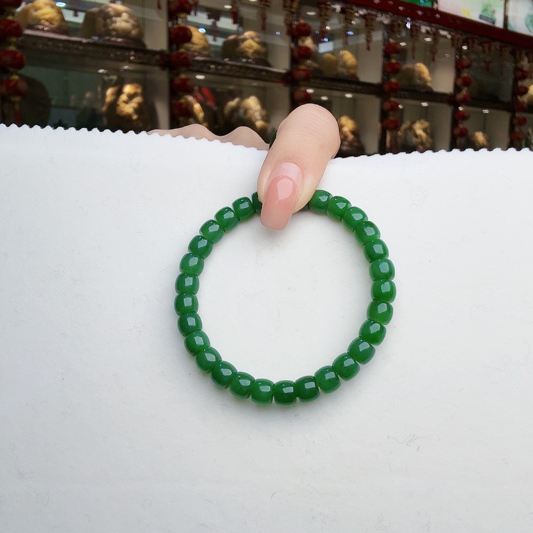 和田玉（碧玉）手链未镶嵌