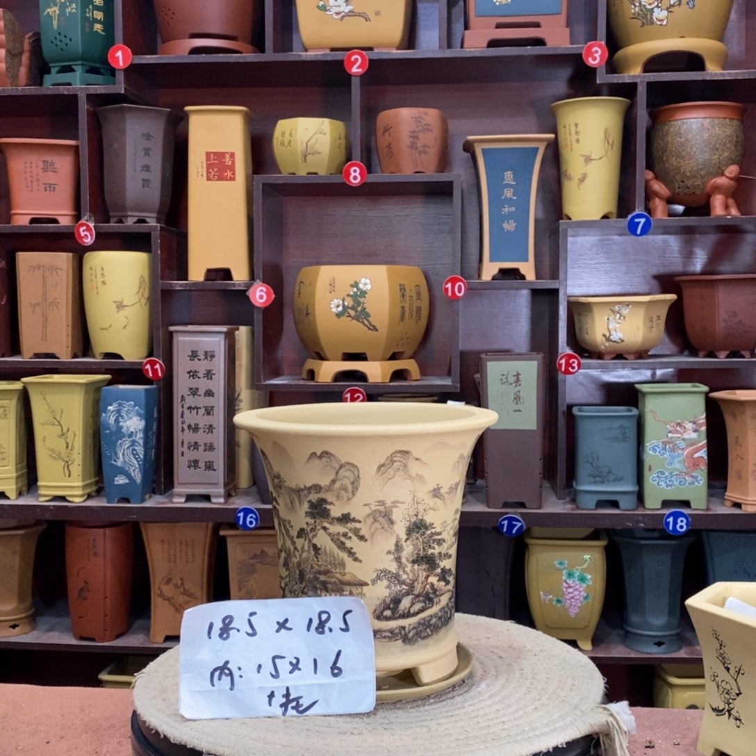 紫砂艺术紫砂花盆