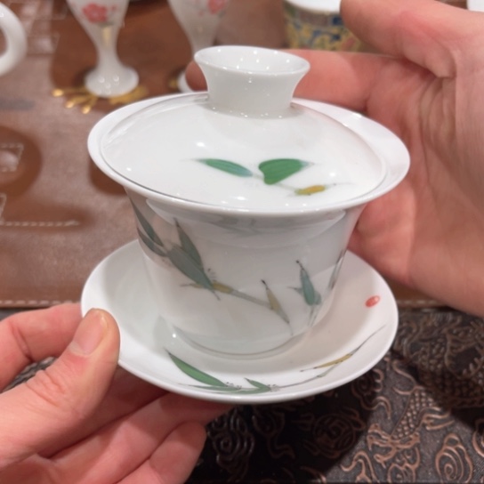 瓷醴陵高温瓷150毫升手绘