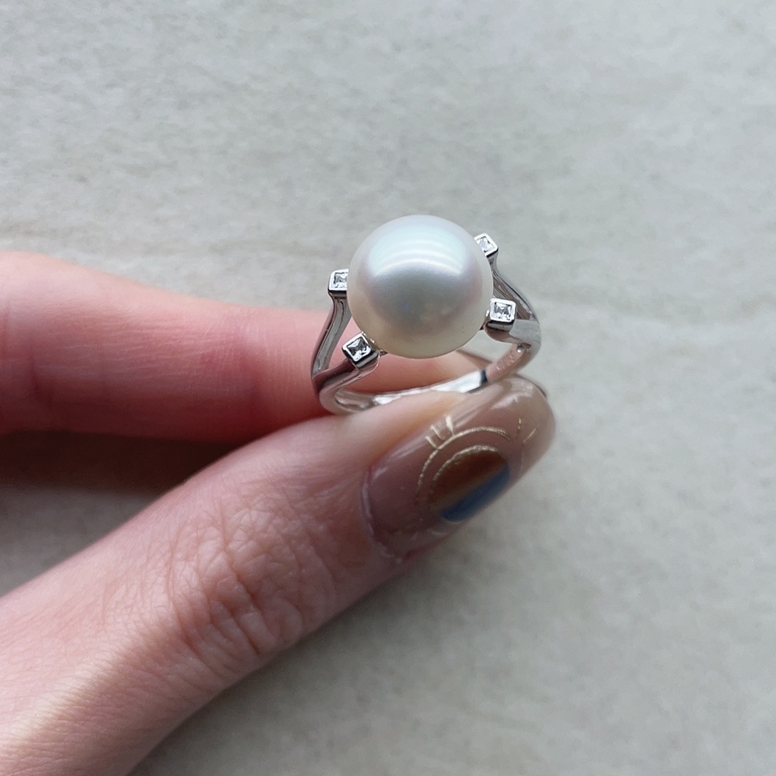 海水珍珠银S925镶嵌戒指126