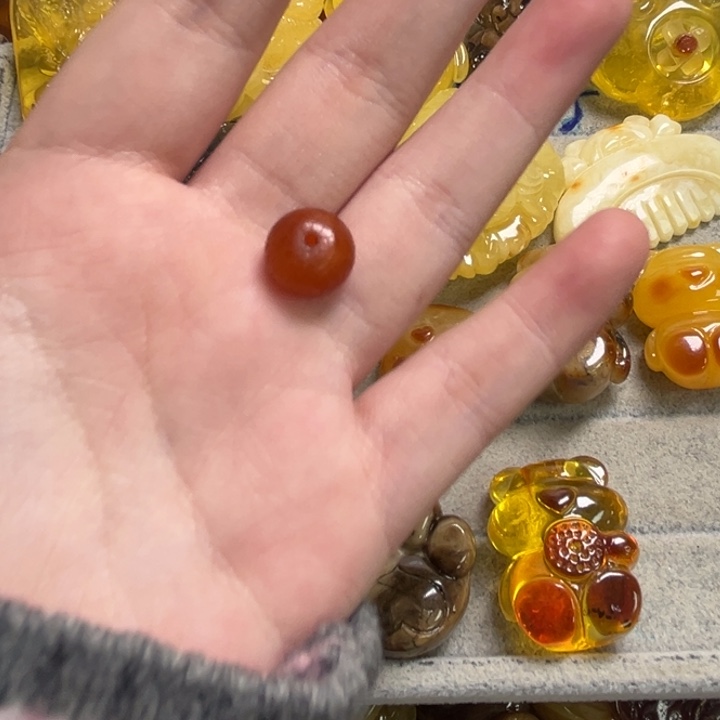 琥珀颈饰未镶嵌天然蜜蜡配件