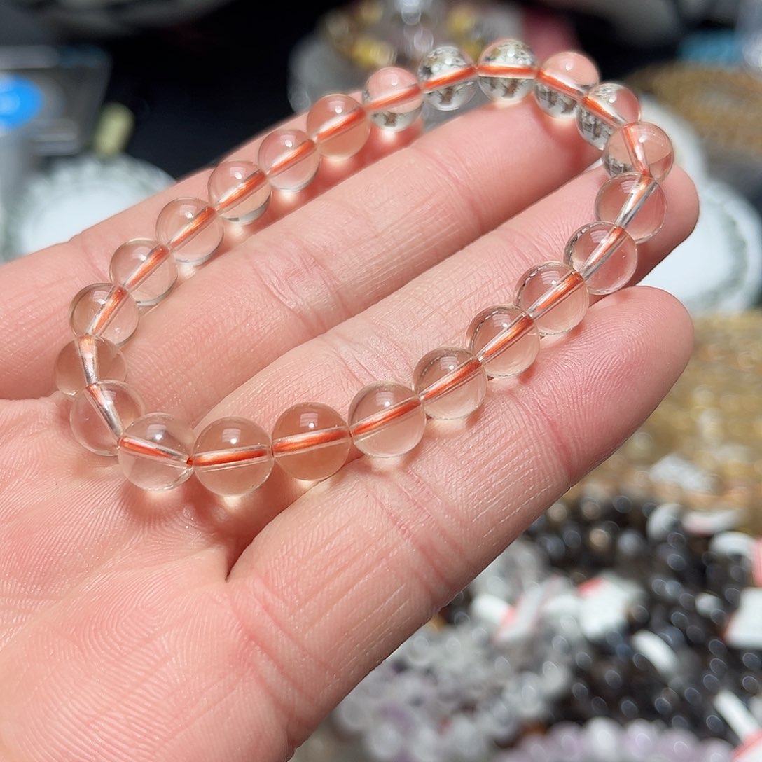 水晶手链未镶嵌巴西黄水晶8mm