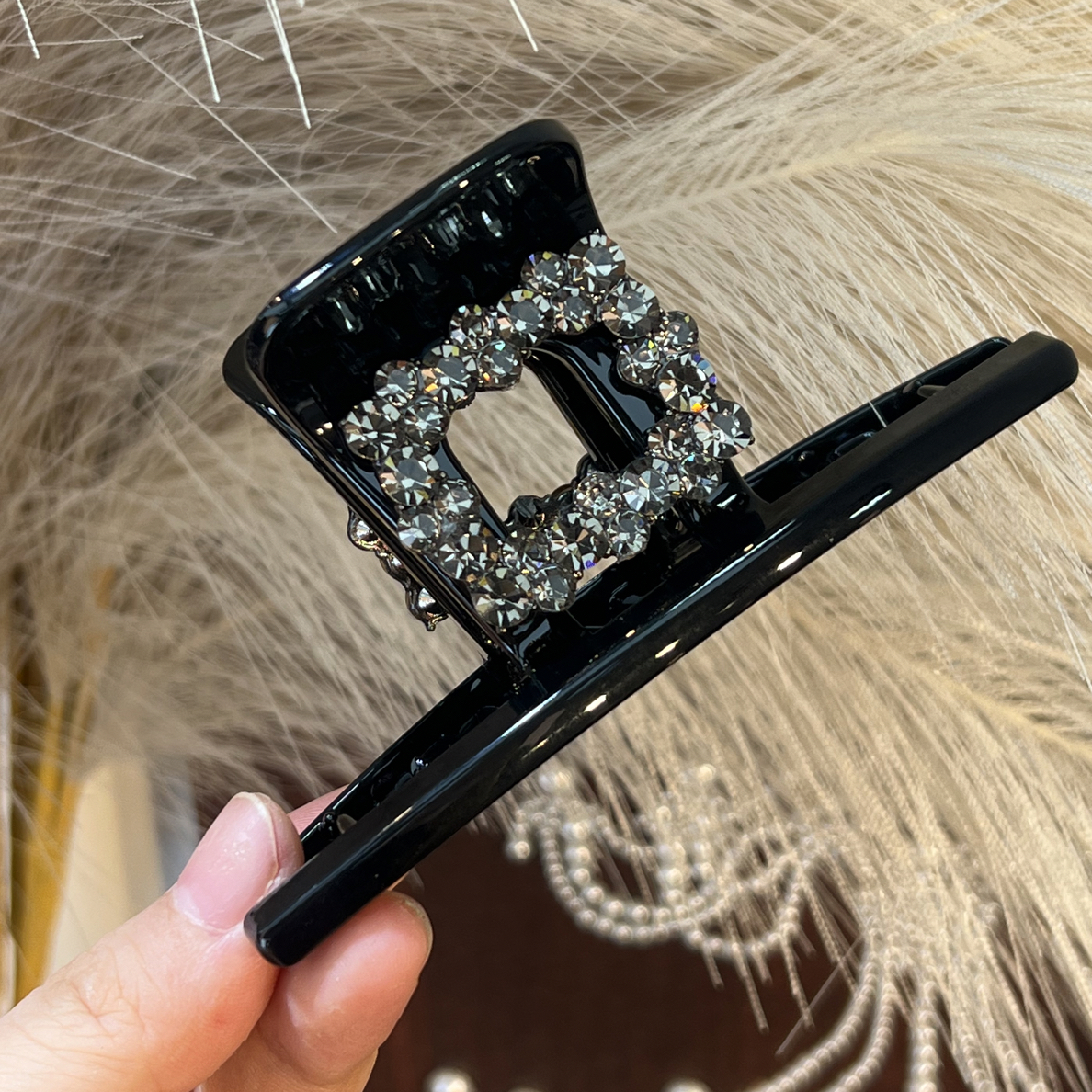 【11cm超闪捷克钻韩版泡菜高货抓夹】短板大容量抓夹头饰超级紧