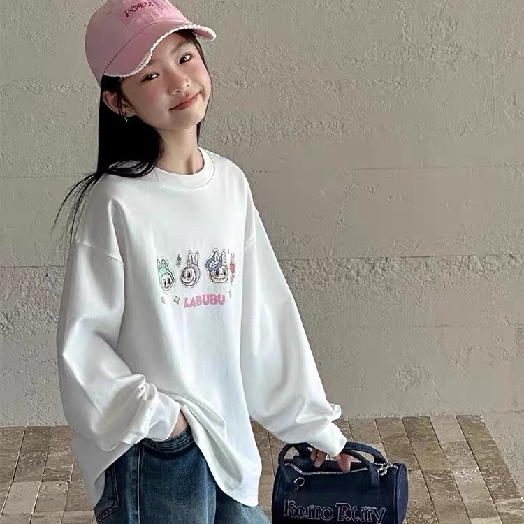 【现货】2025秋韩版东大门拉布布圆领女童打底衫 D769 769 P