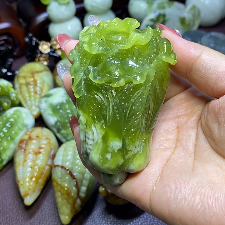 【闪购商品】蛇纹石玉手把件未镶嵌