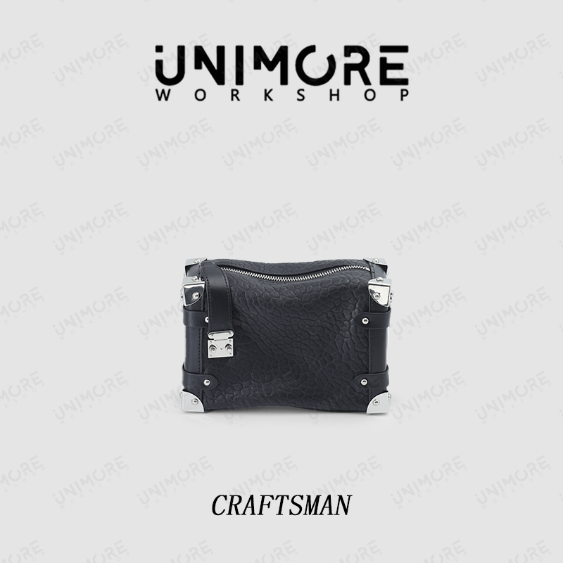 卷毛定制【小路 V 盒子包】泡泡羊皮 高级定制手提斜跨包