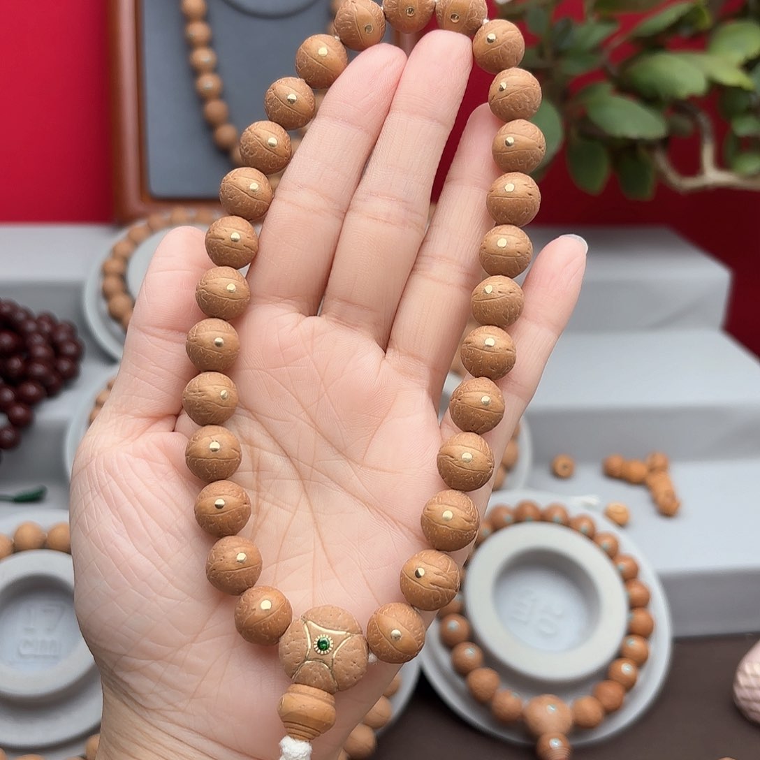 凤眼菩提手串11.5+铜钉镶嵌手持