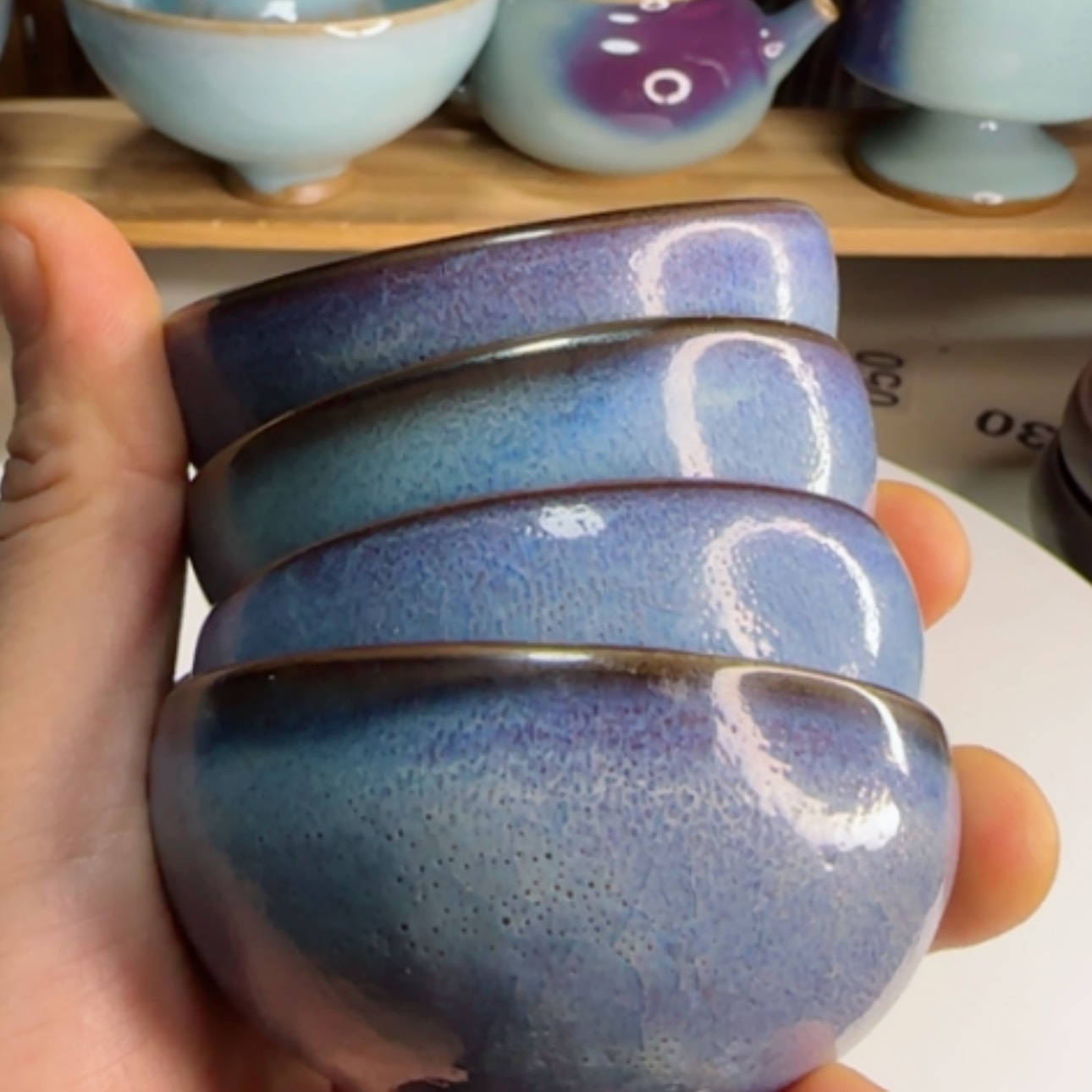 【闪购商品】摆件宋钧仿古鸡心碗