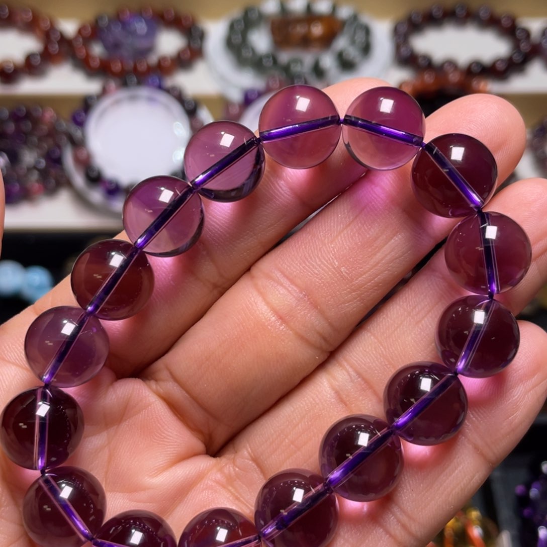 水晶手链未镶嵌巴西紫水晶