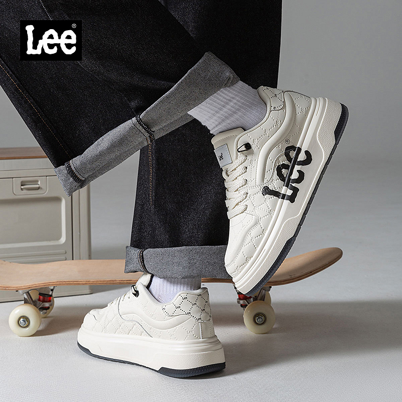 Lee休闲板鞋2025冬季男款高级感增高时尚工装厚底运动时尚小白鞋