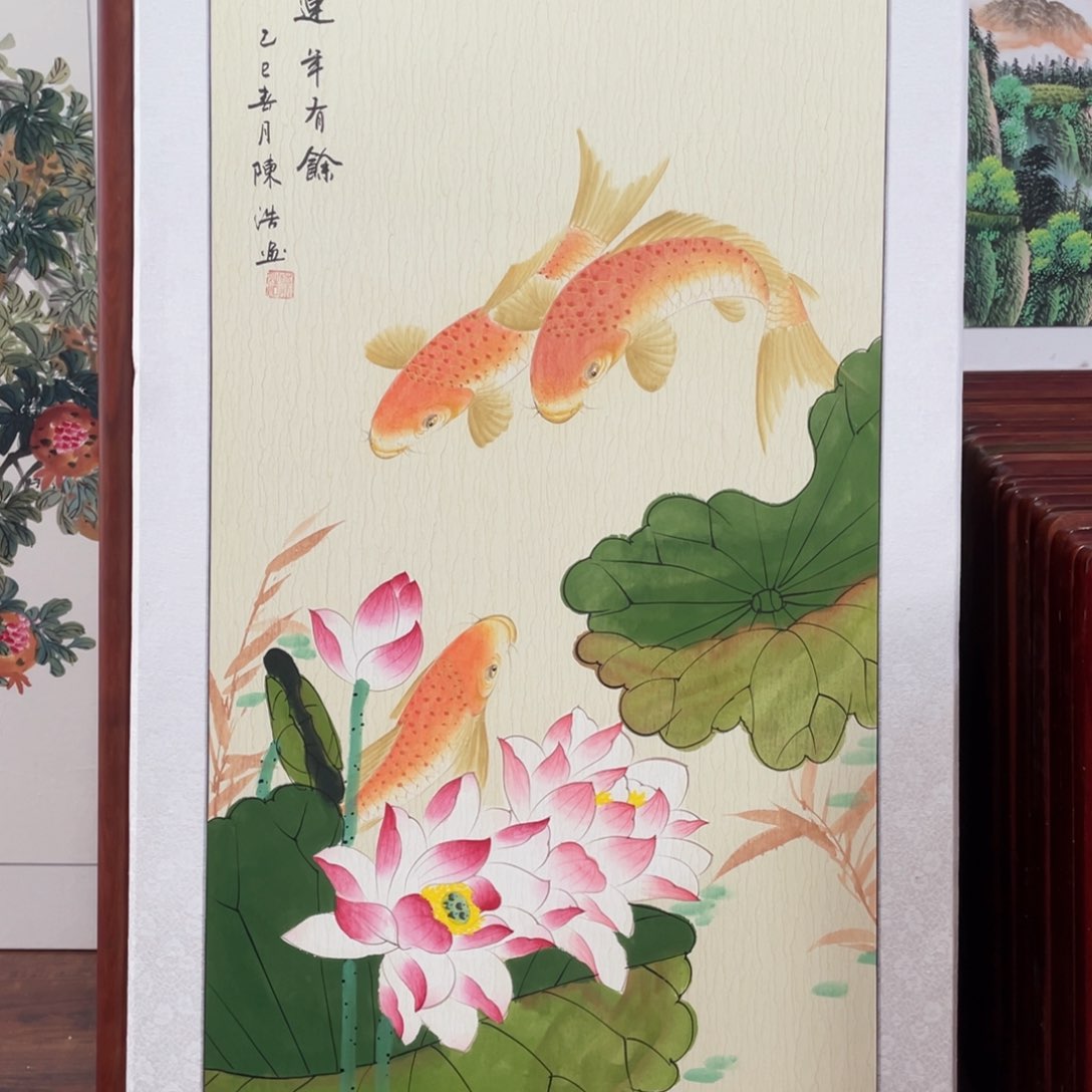 国画带框尺寸63*123厘米