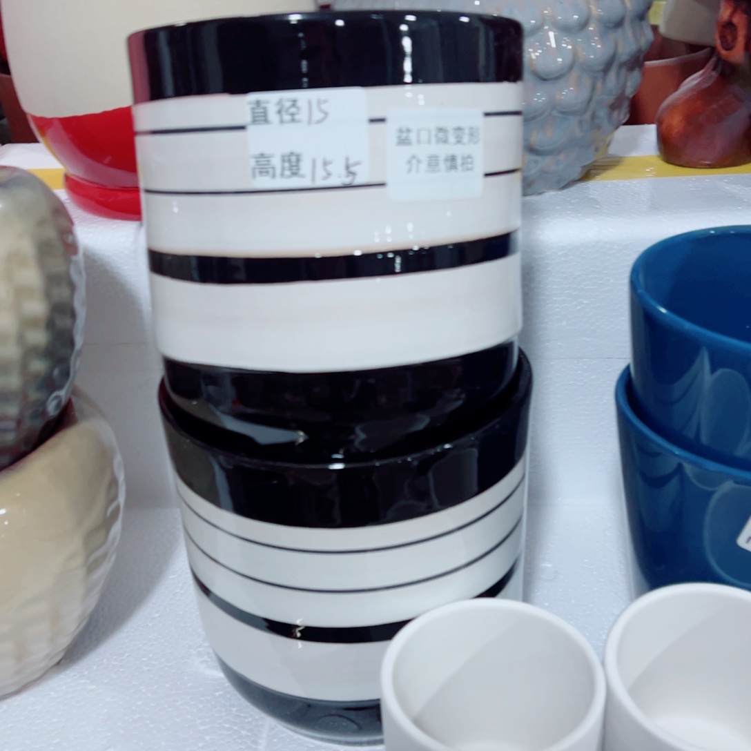 有孔，陶瓷花盆满10米包邮发货