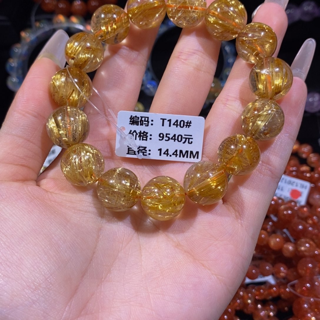 发晶手链未镶嵌花****@T140#14.4mm