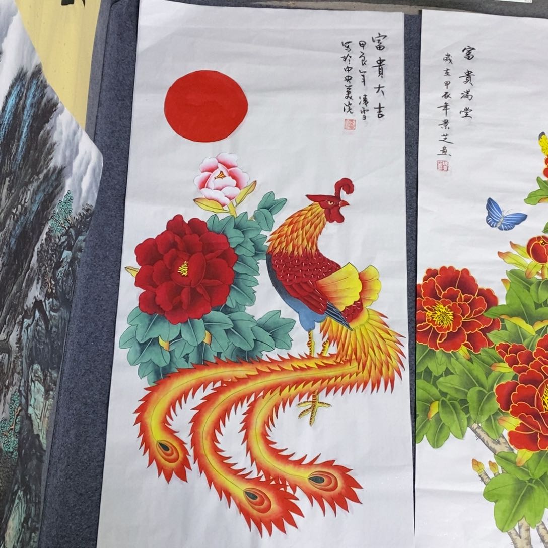 国画尺寸100✖️50三尺工笔画